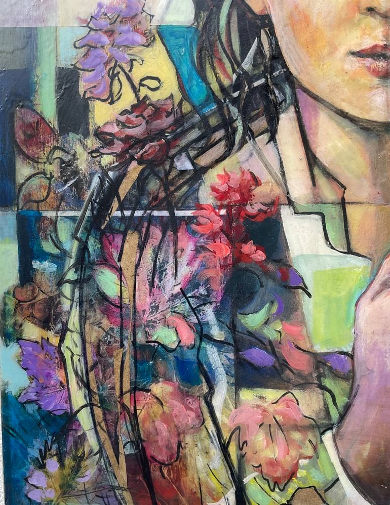 Original Cubism Women Painting by Anibal Riverol