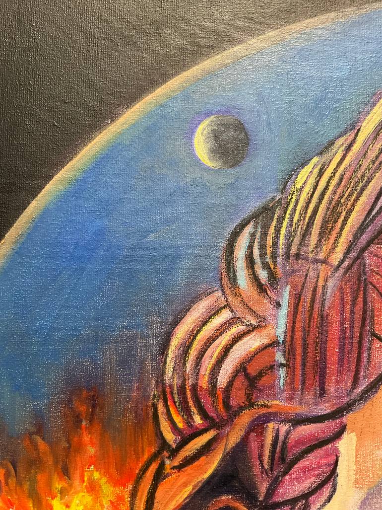 Original Cubism Women Painting by Anibal Riverol