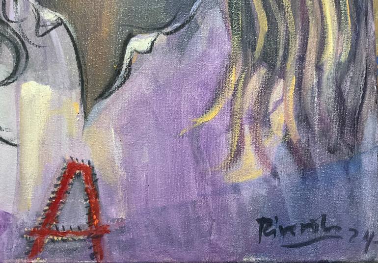 Original Cubism Women Painting by Anibal Riverol