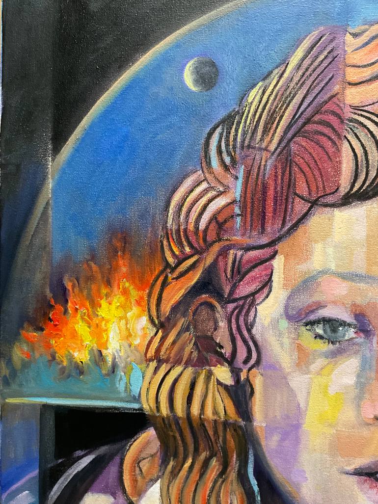 Original Cubism Women Painting by Anibal Riverol