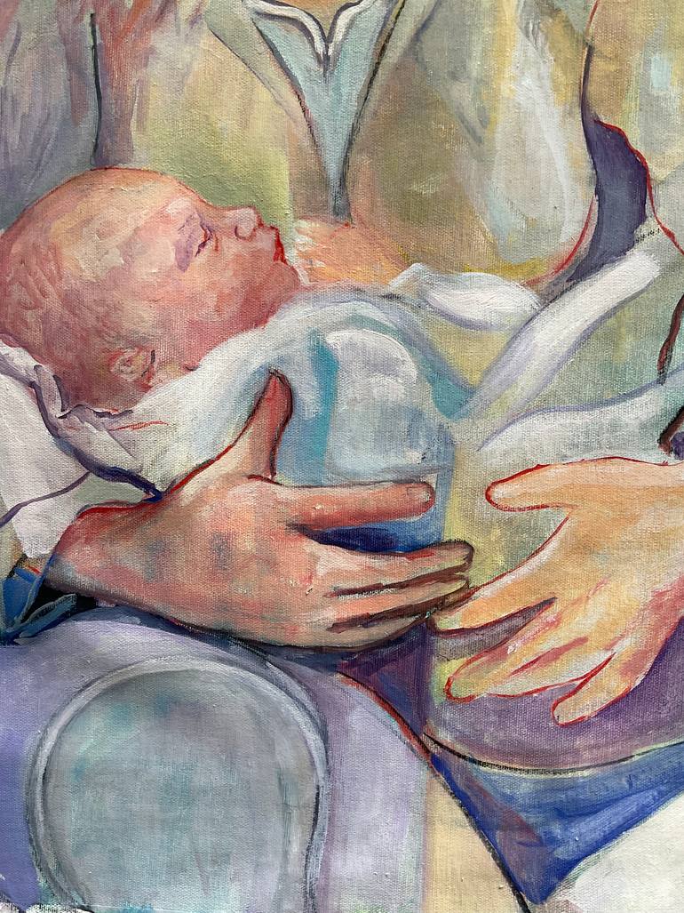 Original Expressionism Family Painting by Anibal Riverol