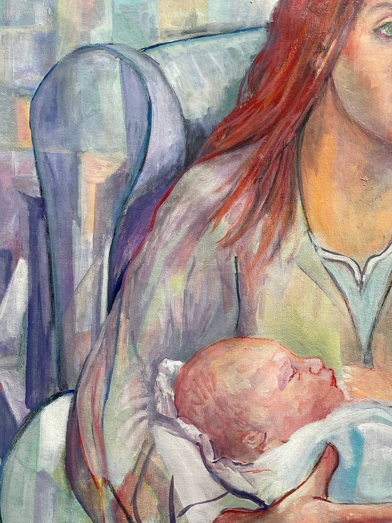 Original Expressionism Family Painting by Anibal Riverol