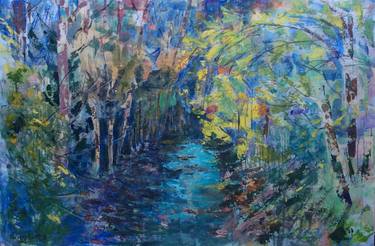 Original Abstract Expressionism Landscape Paintings by Anibal Riverol