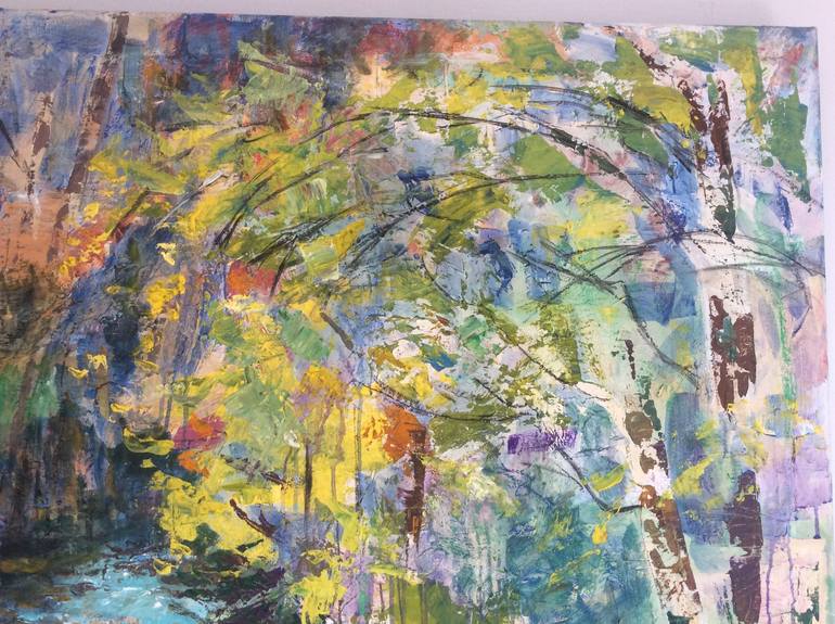 Original Abstract Expressionism Landscape Painting by Anibal Riverol