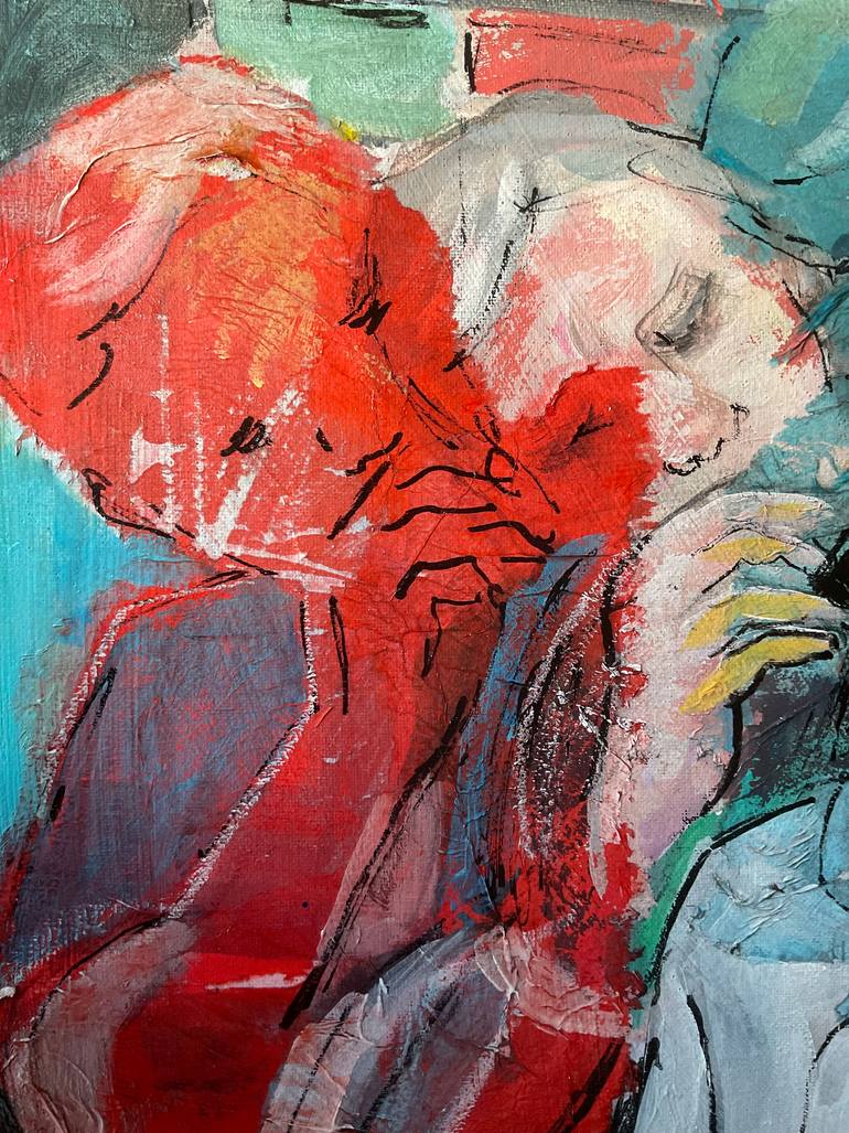 Original Expressionism Family Painting by Anibal Riverol
