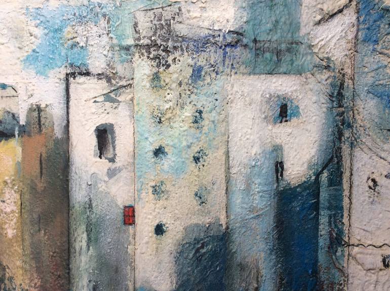 Original Cubism Architecture Painting by Anibal Riverol