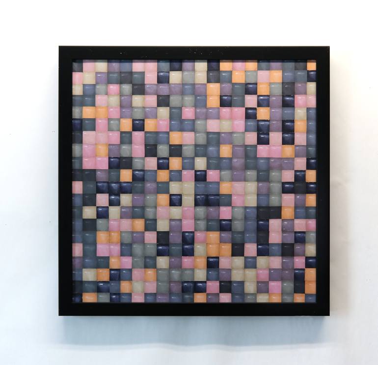 Original Algorithmic Abstract Painting by Hannah Lane