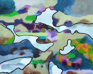 Original Abstract Landscape Paintings by Susanne Boehm