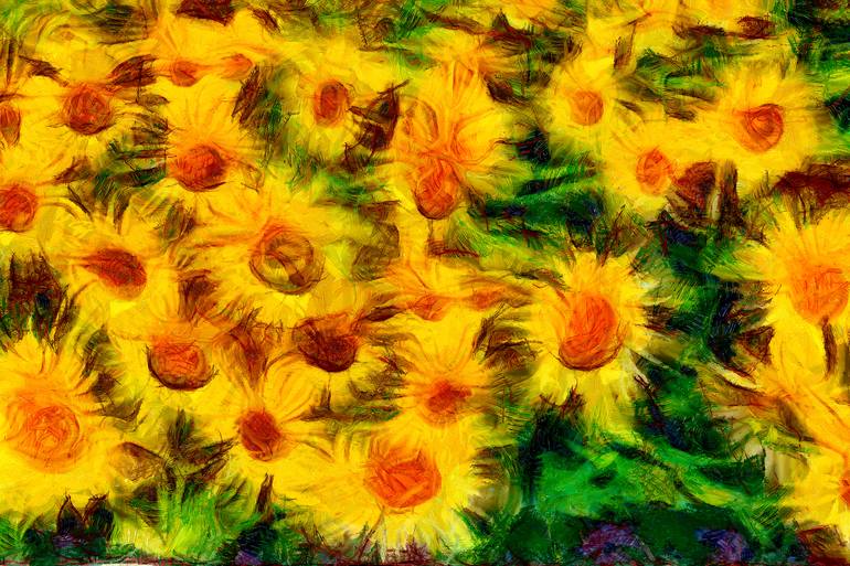 Van Gogh Sunflowers New Media By Riccardo Zullian Saatchi Art