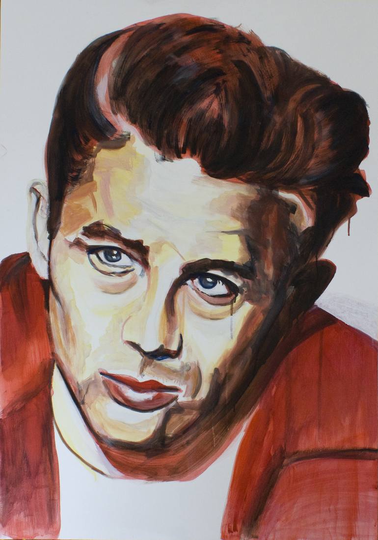 Forever Young James Dean Painting by Angela Peters | Saatchi Art