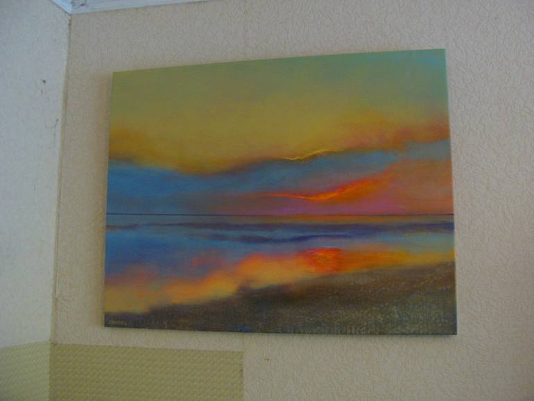 Original Abstract Landscape Painting by Volodymyr Hesfer