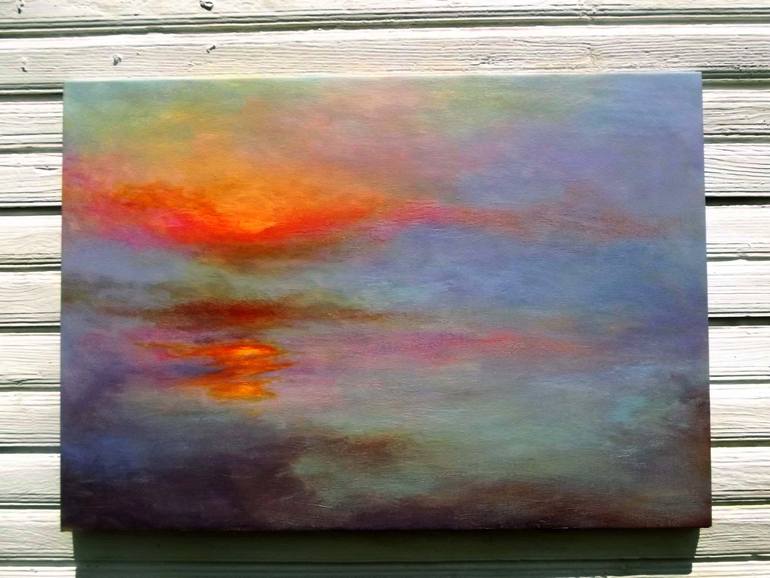 Original Abstract Expressionism Seascape Painting by Volodymyr Hesfer