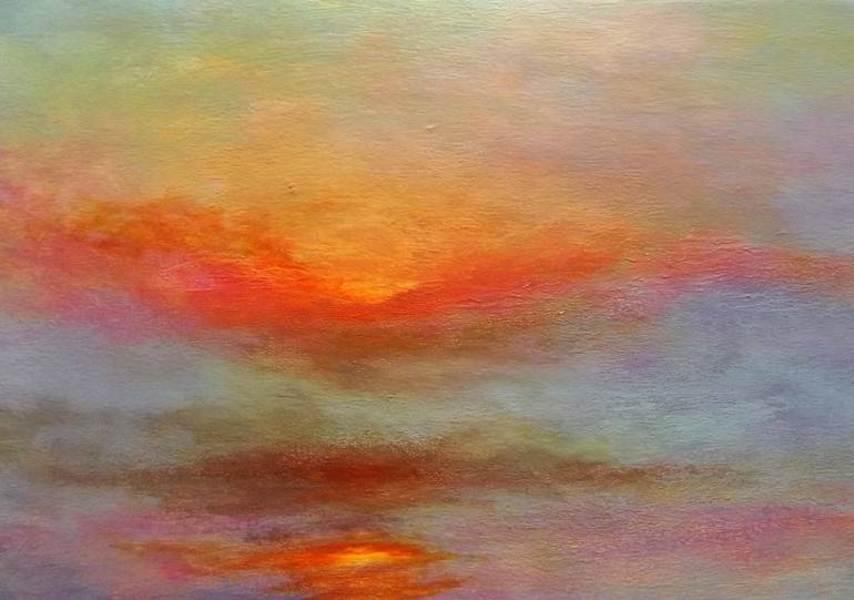 Original Abstract Expressionism Seascape Painting by Volodymyr Hesfer