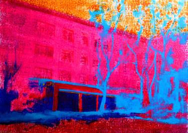 Print of Abstract Cities Paintings by Volodymyr Hesfer