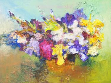 Print of Abstract Expressionism Floral Paintings by Volodymyr Hesfer