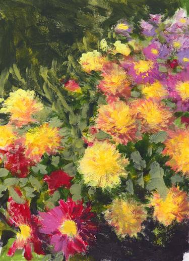 Original Impressionism Floral Painting by Volodymyr Hesfer