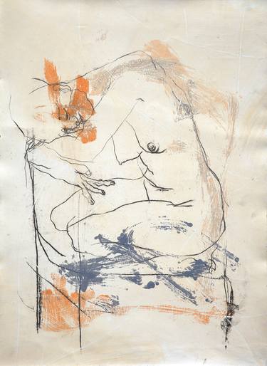 Original Figurative Nude Drawings by Roberto Torterolli
