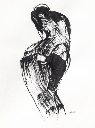 Print of Expressionism Nude Printmaking by Roberto Torterolli