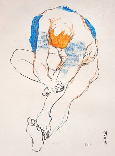 Print of Expressionism Nude Drawings by Roberto Torterolli