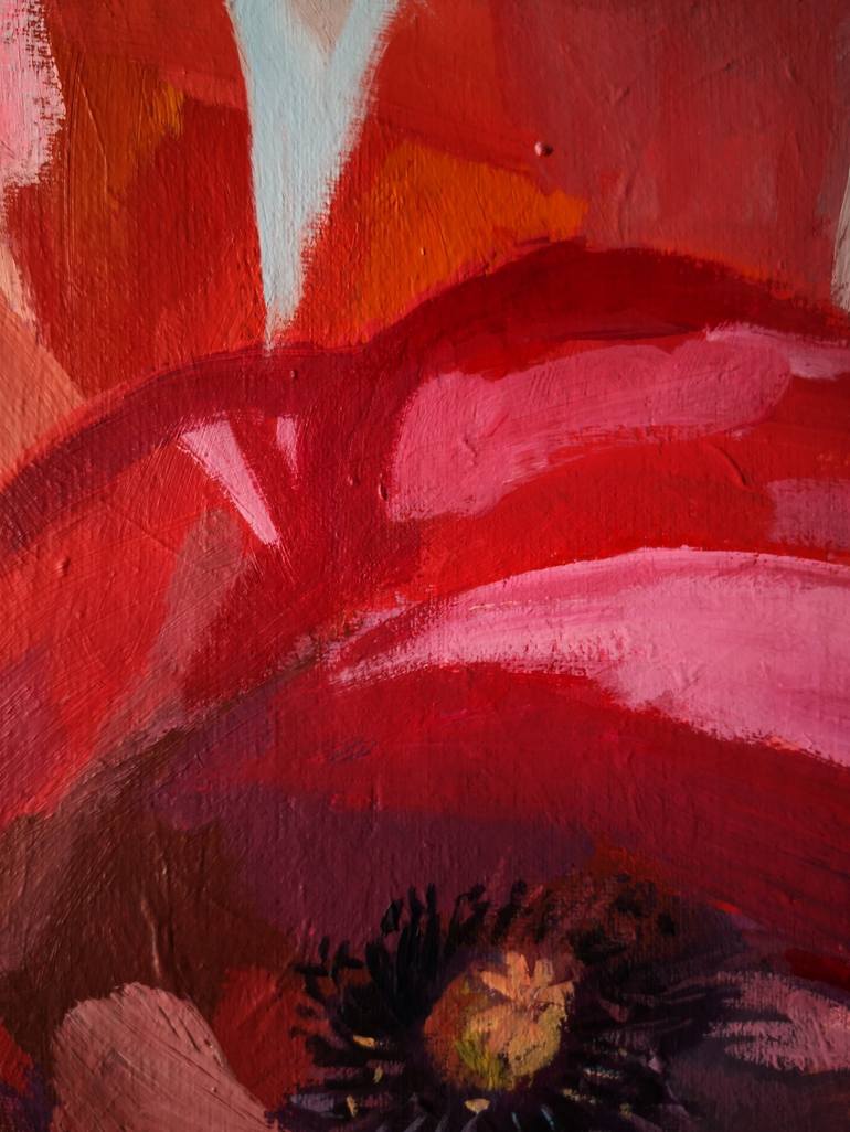 Original Color Field Painting Floral Painting by Anyck Alvarez Kerloch