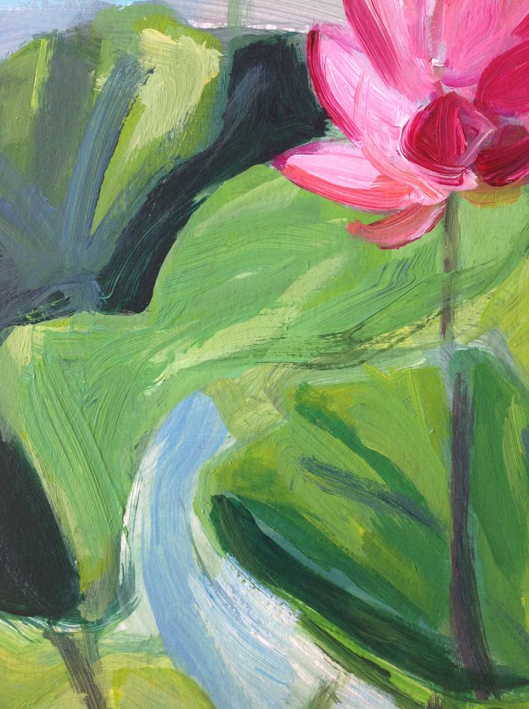 Original Color Field Painting Floral Painting by Anyck Alvarez Kerloch