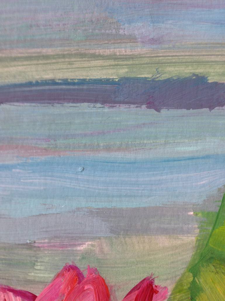 Original Color Field Painting Floral Painting by Anyck Alvarez Kerloch