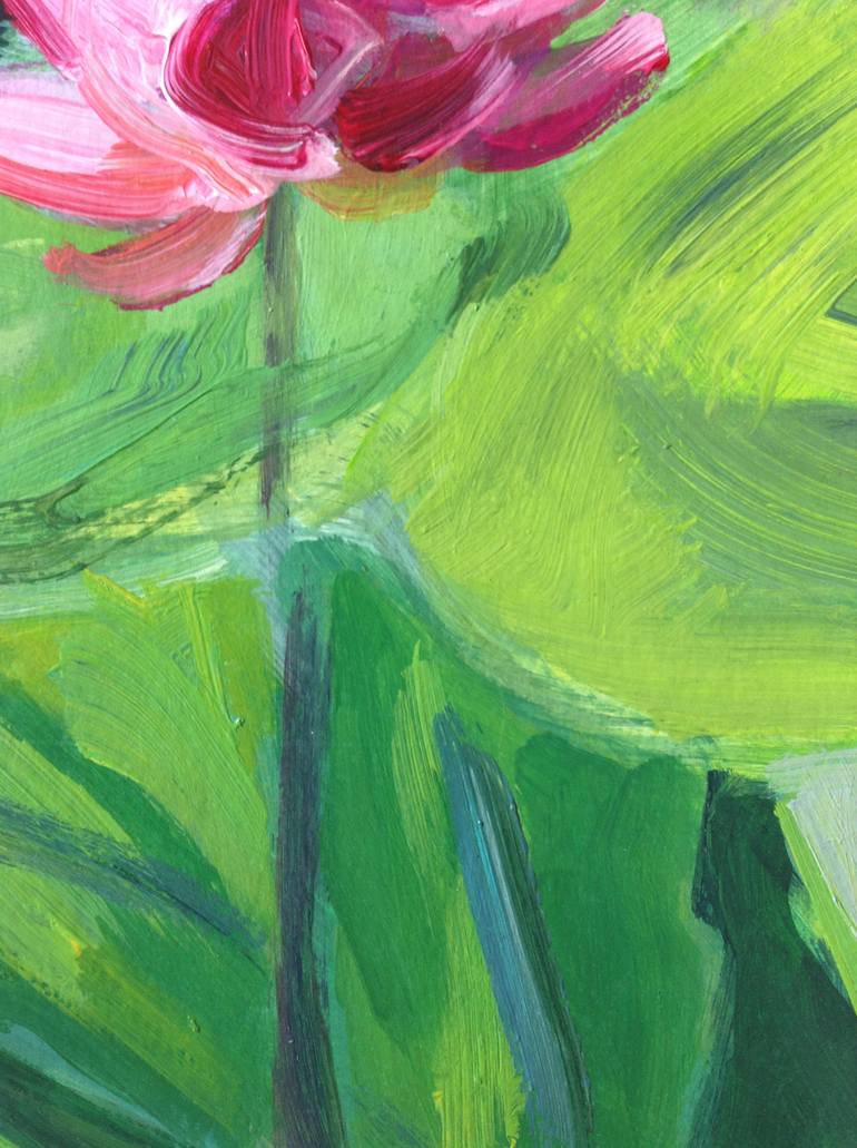 Original Color Field Painting Floral Painting by Anyck Alvarez Kerloch
