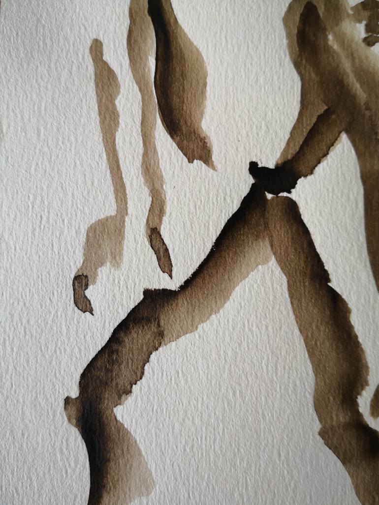 Original Black & White Nude Painting by Anyck Alvarez Kerloch