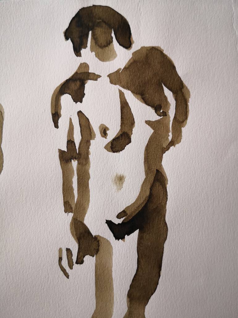 Original Expressionism Nude Painting by Anyck Alvarez Kerloch