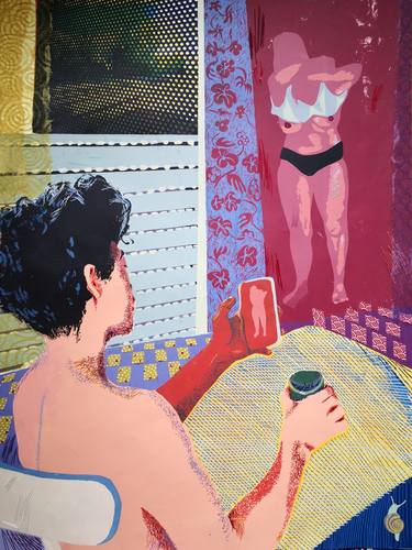Original Expressionism People Printmaking by Anyck Alvarez Kerloch
