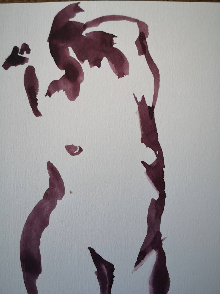 Original Expressionism Nude Painting by Anyck Alvarez Kerloch