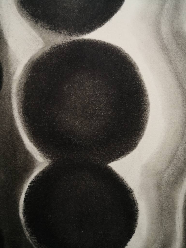 Original Black & White Abstract Drawing by Anyck Alvarez Kerloch