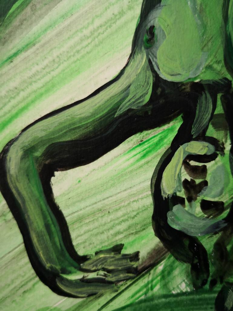 Original Expressionism Erotic Painting by Anyck Alvarez Kerloch