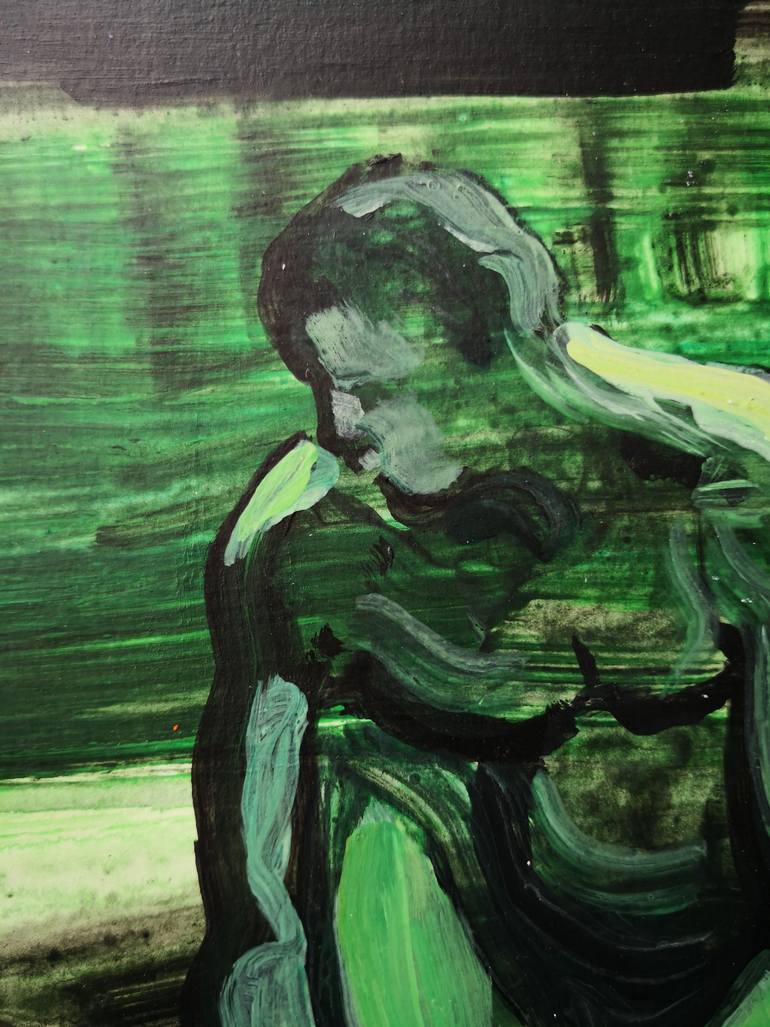 Original Expressionism Erotic Painting by Anyck Alvarez Kerloch