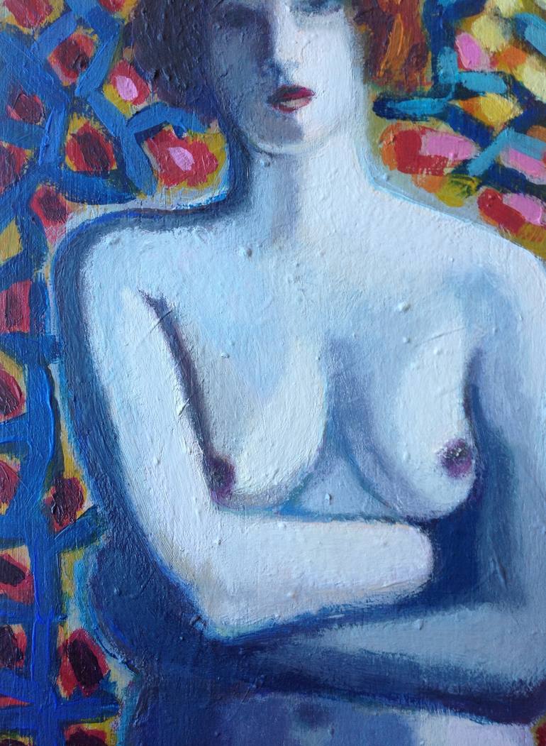 Original Expressionism Nude Painting by Anyck Alvarez Kerloch