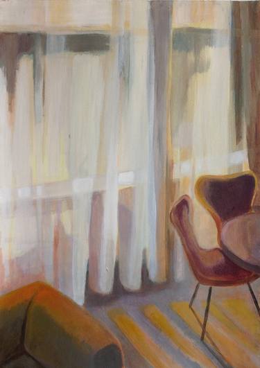 Original Expressionism Interiors Paintings by Anyck Alvarez Kerloch