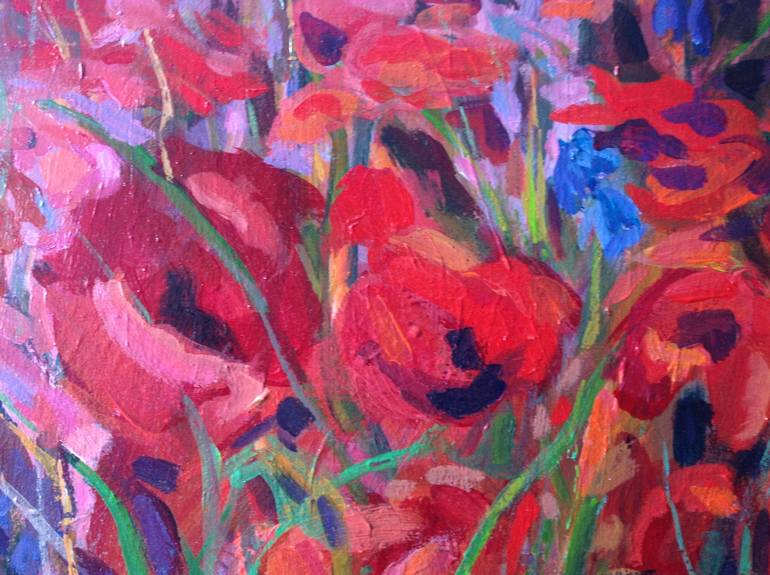 Original Expressionism Floral Painting by Anyck Alvarez Kerloch