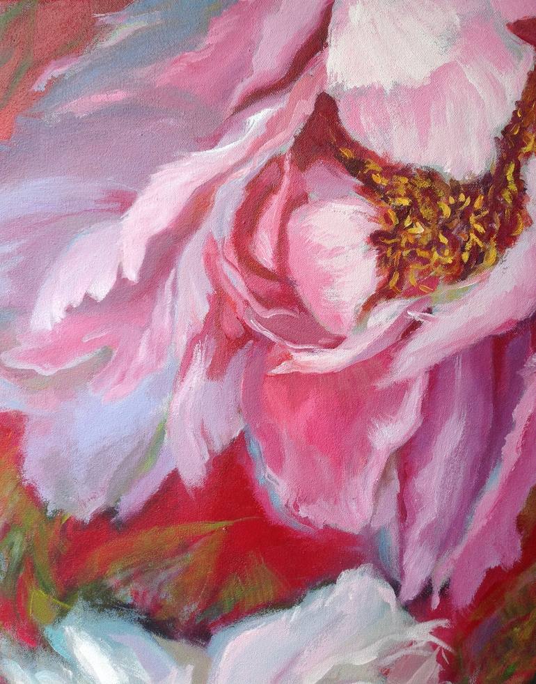 Original Expressionism Floral Painting by Anyck Alvarez Kerloch