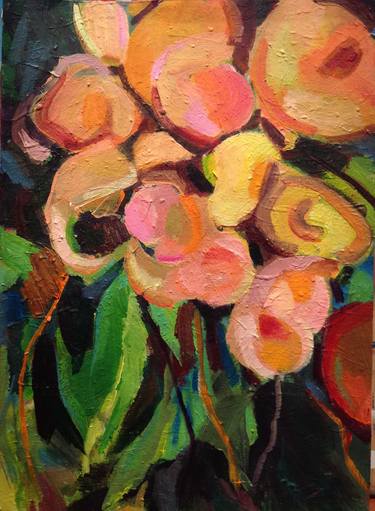 Original Expressionism Floral Paintings by Anyck Alvarez Kerloch