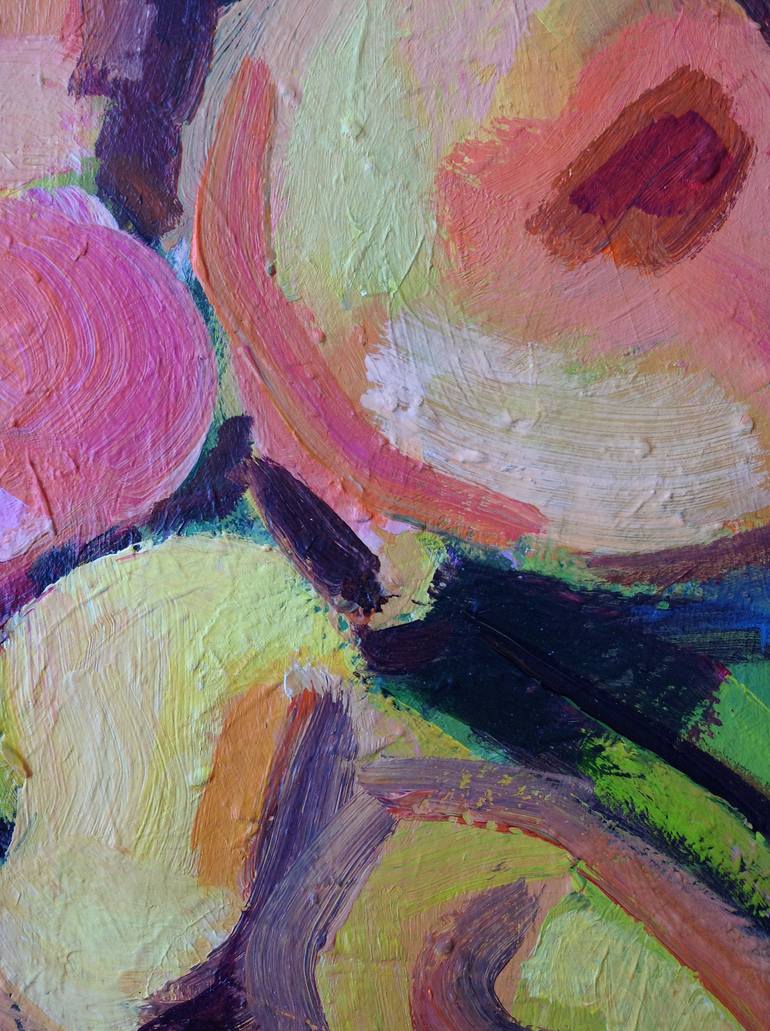 Original Abstract Expressionism Floral Painting by Anyck Alvarez Kerloch