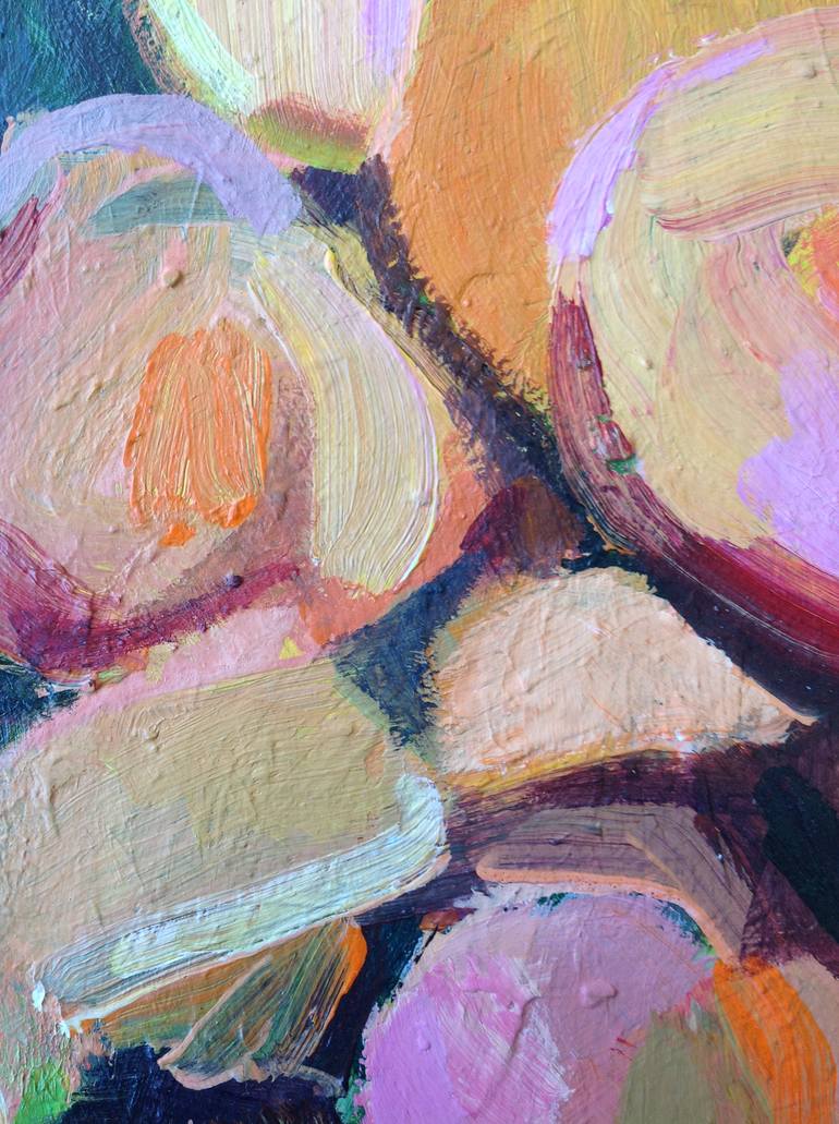 Original Abstract Expressionism Floral Painting by Anyck Alvarez Kerloch