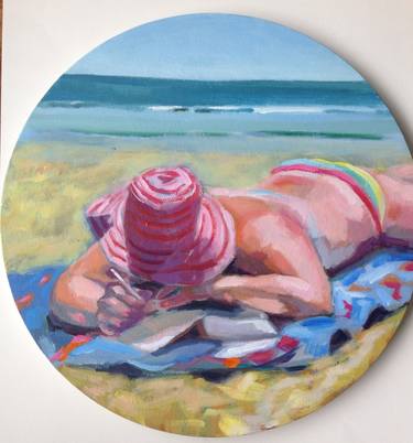 Original Expressionism Beach Paintings by Anyck Alvarez Kerloch