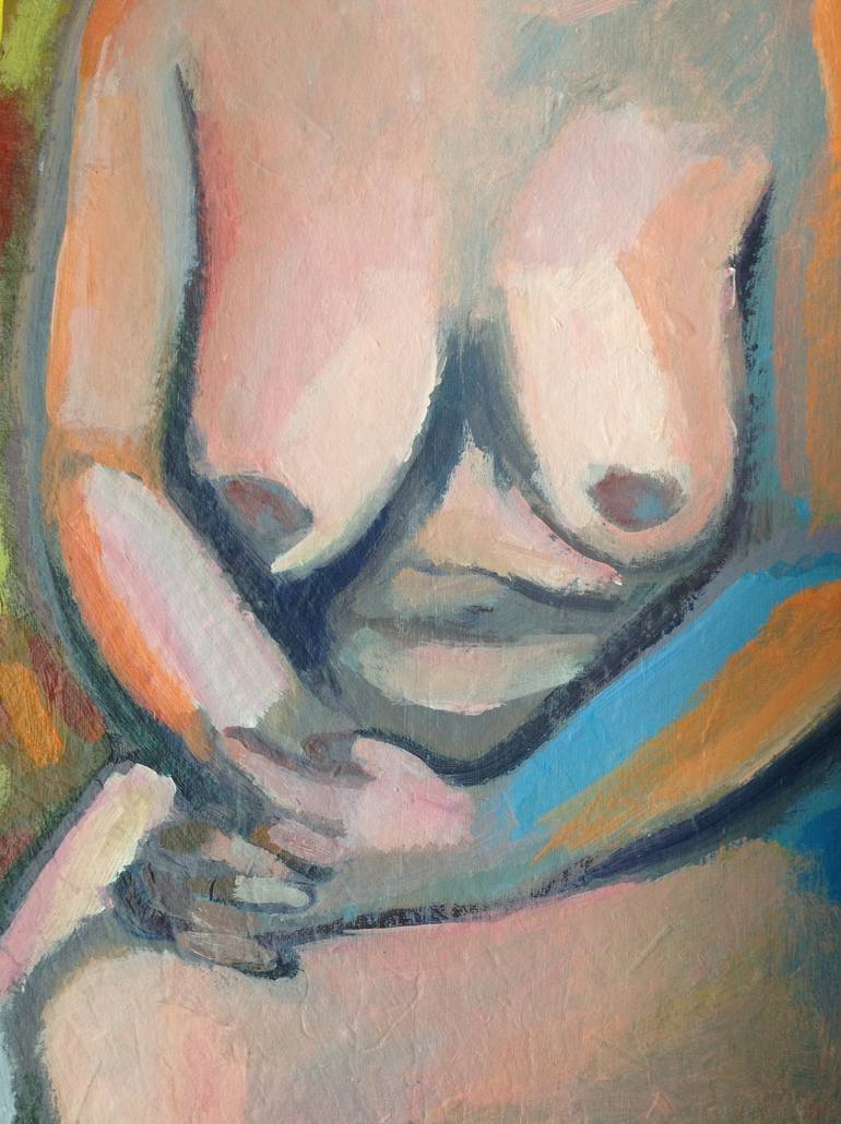 Original Expressionism Nude Painting by Anyck Alvarez Kerloch