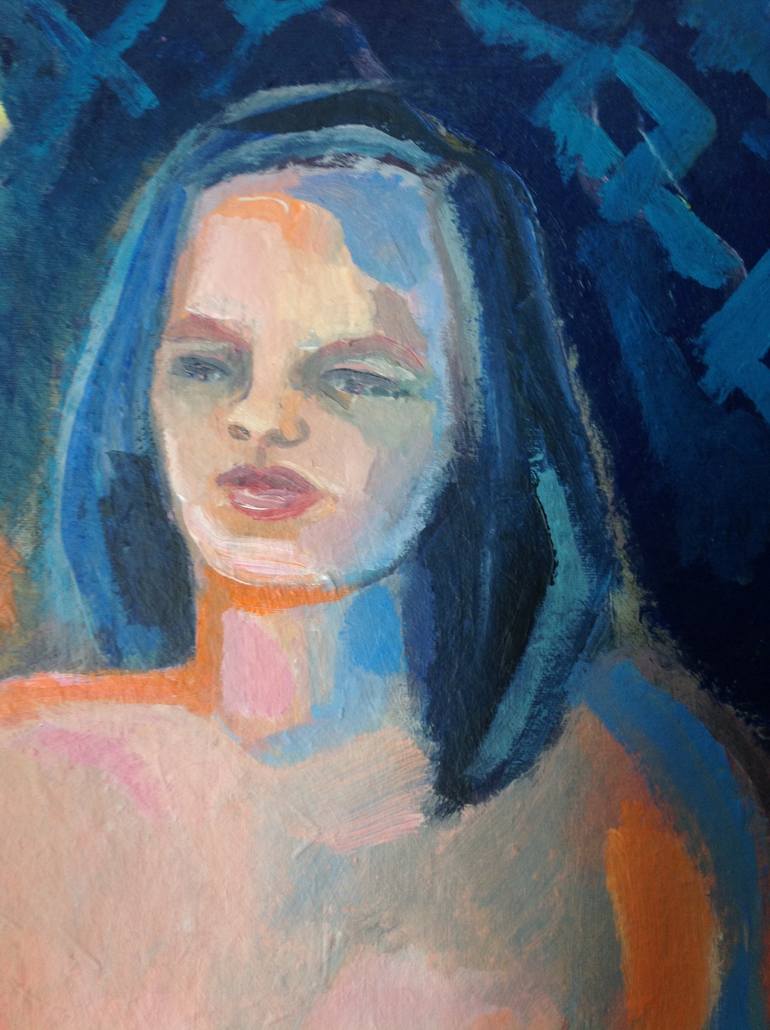 Original Expressionism Nude Painting by Anyck Alvarez Kerloch