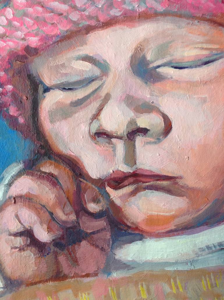 Original Expressionism Portrait Painting by Anyck Alvarez Kerloch