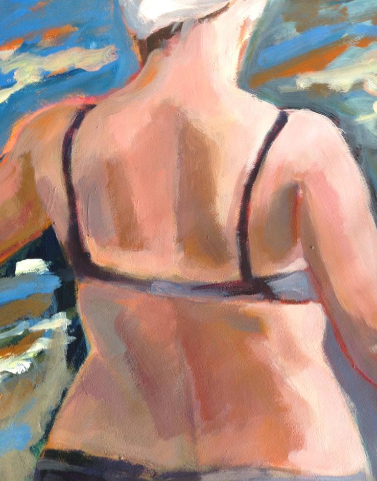 Original Expressionism Beach Painting by Anyck Alvarez Kerloch