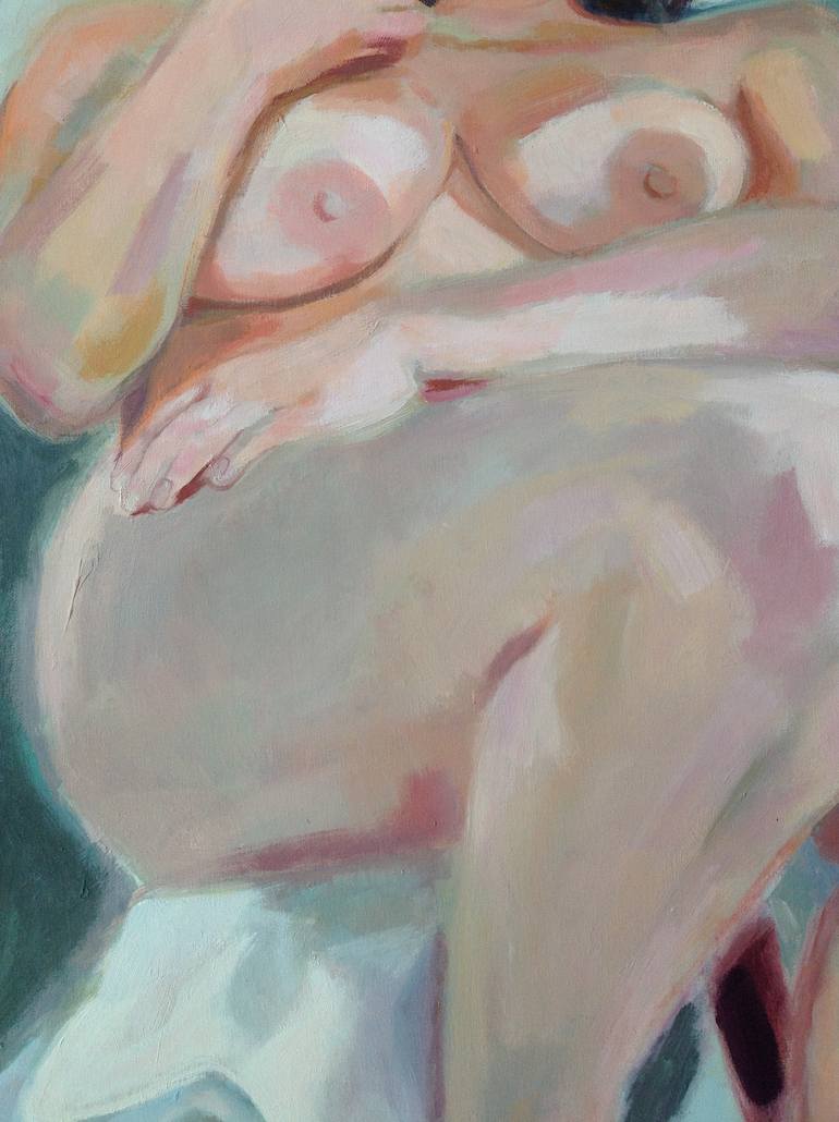 Original Expressionism Nude Painting by Anyck Alvarez Kerloch