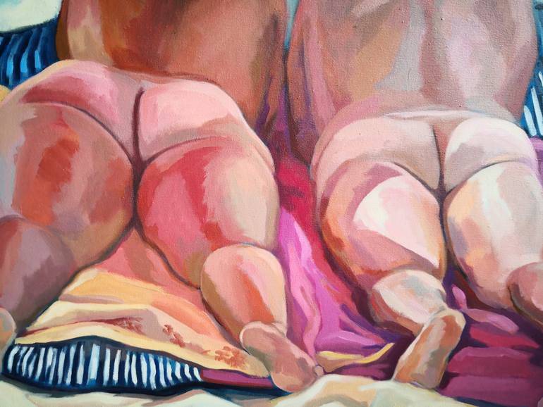 Original Contemporary Nude Painting by Anyck Alvarez Kerloch