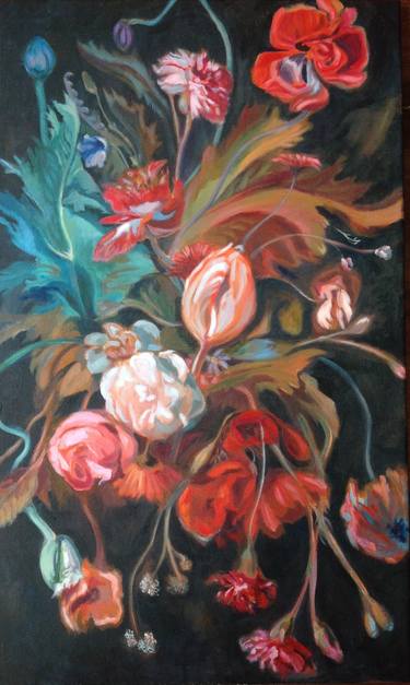 Original Floral Paintings by Anyck Alvarez Kerloch