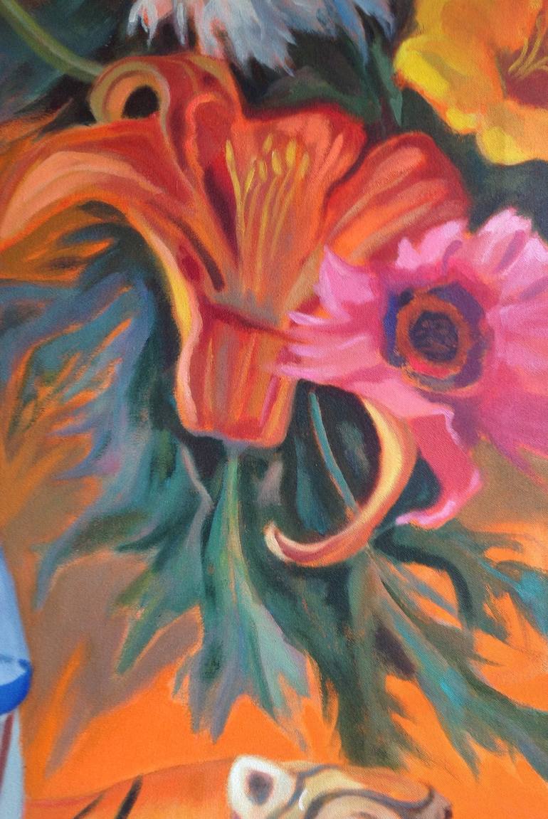 Original Figurative Floral Painting by Anyck Alvarez Kerloch